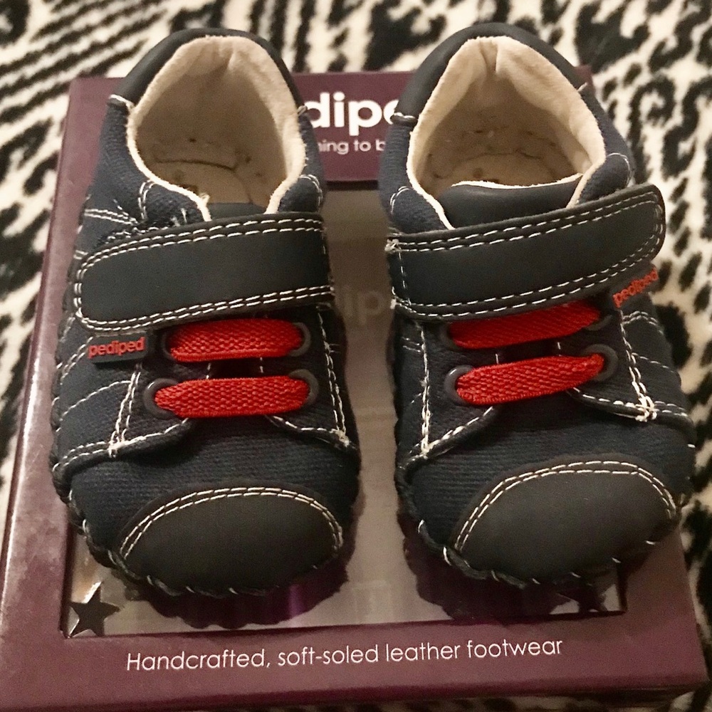 Pediped Baby Boys Soft Sole Shoes Size 0-6 Months